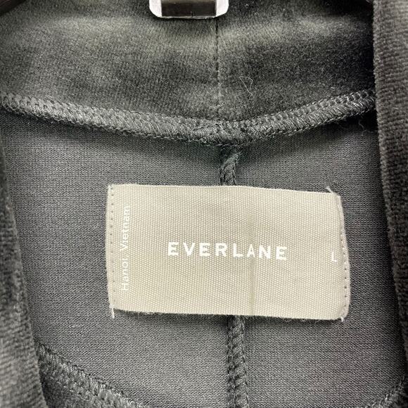 Everlane Womens The Velour Mini Dress Large Black Mockneck Long Sleeve NWOT - Picture 10 of 10
